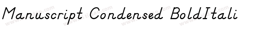 Manuscript Condensed BoldItalic字体转换